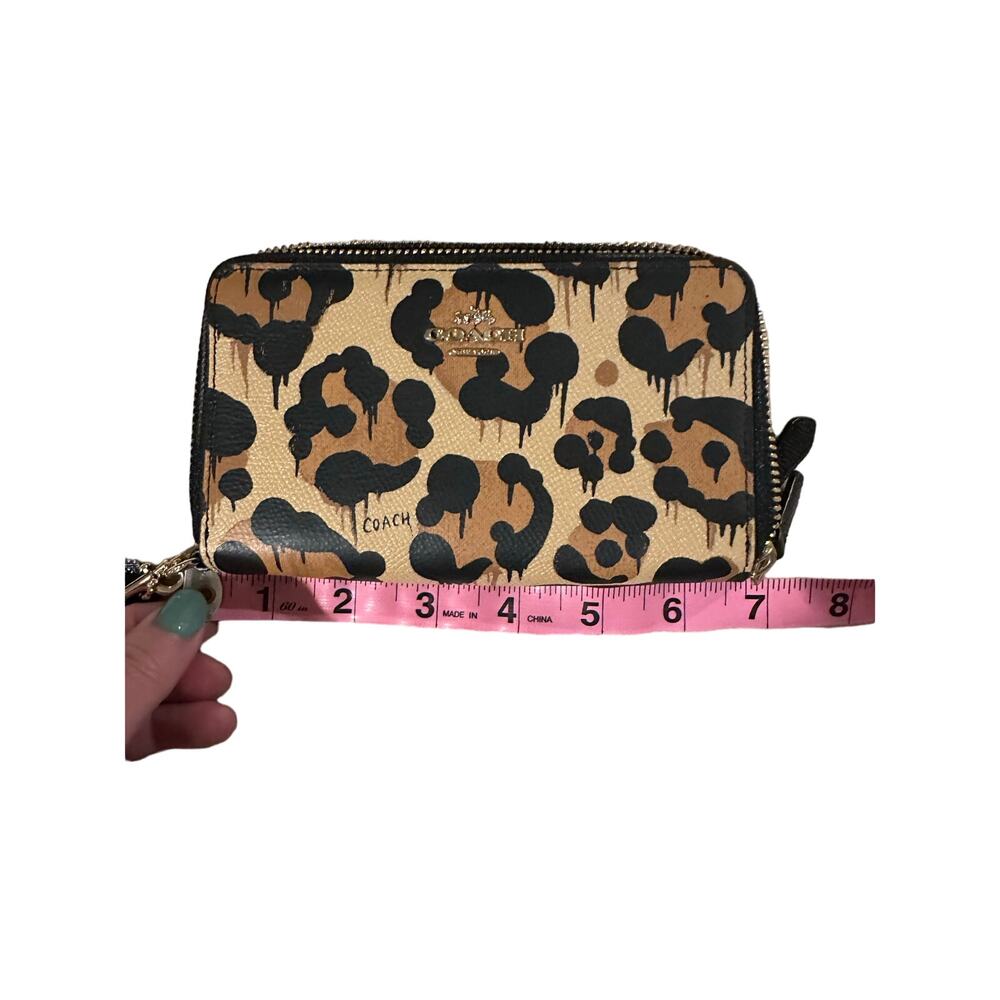 Coach - Double Zip Phone Wallet In Wild Beast Print Leather -NWT - Picture 10 of 10